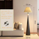 Medieval Fabric Walnut Floor Lamp by Axyaa: Elegant LED Light for Bedroom or Living Room