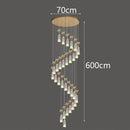 Axyaa Crystal Chandelier Stair Pendant Lamp Living Room Interior Lighting