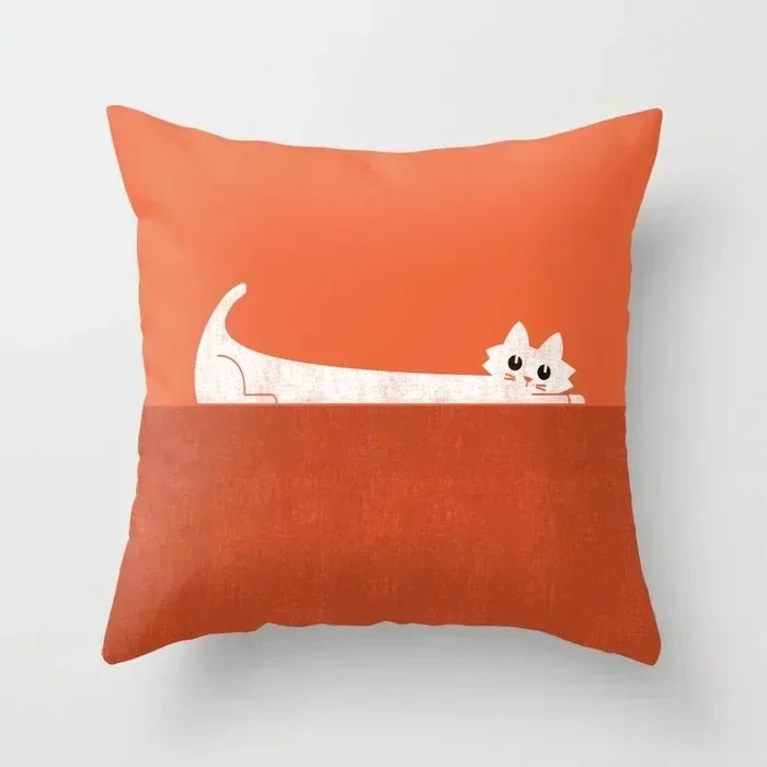 Axyaa Cartoon Animal Pillowcase: Office Car Seat Decor, Sofa Bedroom Cute Pillowcase