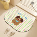 Axyaa Cartoon Diatom Mud Bathroom Floor Mat - Irregular Shape Absorbent Mat