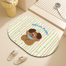 Axyaa Cartoon Diatom Mud Bathroom Floor Mat - Irregular Shape Absorbent Mat