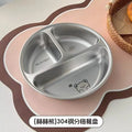 Axyaa Stainless Steel 3-Compartment Dinner Plate - Divided Food Tray