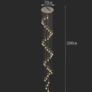 Axyaa Crystal Stair Chandelier: Modern LED Ceiling Light for Living Room