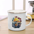 Axyaa Mushroom Enamel Coffee Mug with Handle - Creative Tea Water Cup Ideal for Travel