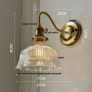 Axyaa Clear Glass LED Wall Sconce Modern Brass Fixture Applique Murale