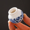 Axyaa Blue & White Porcelain Mini Vase for Home Decor & Table Ornaments