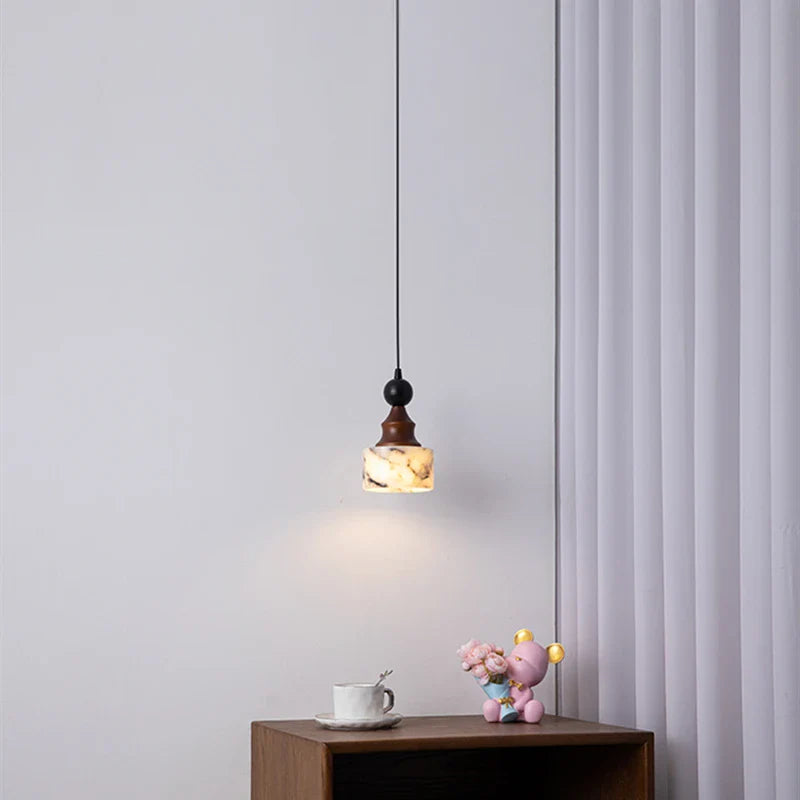 Axyaa 12cm Stone LED Pendant Lamp for Home Decor Living Dining Room