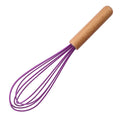 Axyaa Wooden Handle Silicone Whisk Mixer - Kitchen Baking Tool