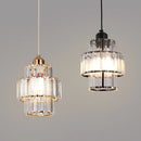 Axyaa Crystal LED Ceiling Lamps: Minimalist Lighting Fixtures for Bedroom, Living Room, Corridor