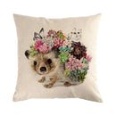 Axyaa Hedgehog Linen Pattern Pillowcase Series