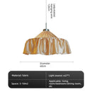 Axyaa Wabi Sabi White Cloth Fabric Pendant Light: Modern Retro LED Chandelier
