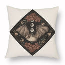 Axyaa Retro Flower Fox Pillowcase in Peach Skin Velvet.