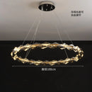 Axyaa Crystal Pendant Chandelier for Luxury Living Room Decor