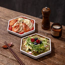 Axyaa Sushi Ceramic Plate Set | Premium Restaurant Tableware for Sashimi & Salad