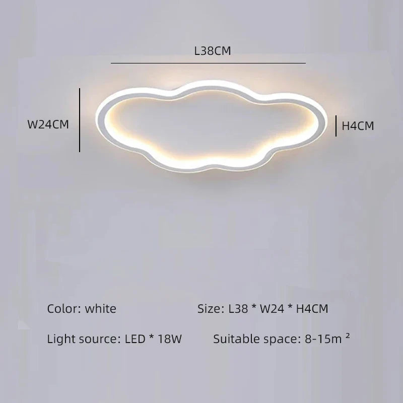 Axyaa Cloud LED Ceiling Light for Children's Room with Ultra-Thin Design