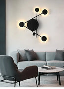 Axyaa Nordic Black White Warm Light Bedroom Wall Lamp
