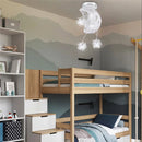 Axyaa Starry Moon LED Ceiling Light for Kids Room Chandelier