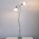Axyaa Vintage Green Glass Sconces Floor Lamp