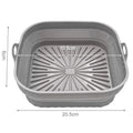 Silicone Air Fryer Tray Liners by Axyaa - Reusable Foldable Mat for Oven Baking