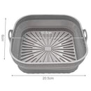 Silicone Air Fryer Tray Liners by Axyaa - Reusable Foldable Mat for Oven Baking