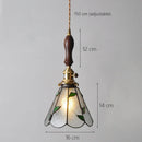 Axyaa Retro Pastoral Stained Glass Pendant Chandelier