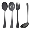 Axyaa Mirror Gold Stainless Steel Flatware Set - 4Pcs Dinnerware Cutlery Kit