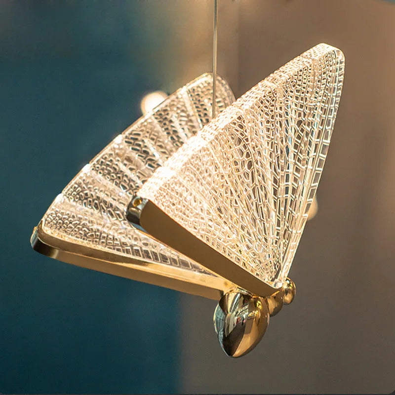 Axyaa Modern Butterfly LED Pendant Lamp for Staircase, Bedroom, and Aisle Decor