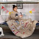Axyaa Cozy Sleeved Quilted Pillow Blanket: Fashionable & Comfortable Dual-Purpose Bedding