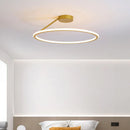 Axyaa Modern LED Round Ring Ceiling Chandelier Aluminum Dimmable Bedroom Light Fixtures