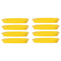 Axyaa Yellow Plastic Snack Plate Set for Home Kitchen Restaurant Dessert Fruit