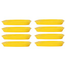 Axyaa Yellow Plastic Snack Plate Set for Home Kitchen Restaurant Dessert Fruit