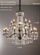 Axyaa European Crystal Chandelier Foyer Pendant Lights LED Ceiling Lamp