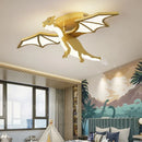 Axyaa Nordic Dragon LED Chandelier: Creative Bedroom & Study Ceiling Light