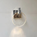 Axyaa Crystal Bedside Lamp, Luxury Mirror Front Wall Light for Bedroom and Bathroom