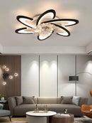 Axyaa LED Black Ceiling Fan with Smart Remote Control and Silent Lighting