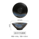 Axyaa Ramen Soup Bowl: Creative Rain-Hat Shaped Ceramic Bowl for Home and Restaurant