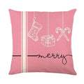 Christmas Party Pillowcase with Santa Claus & Snowman Print for Home Decoration by Axyaa.