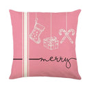 Christmas Party Pillowcase with Santa Claus & Snowman Print for Home Decoration by Axyaa.
