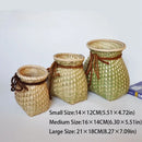 Axyaa Round Bamboo Woven Baskets: Decorative Lightweight Rattan Home Wedding Supplies