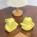 Axyaa Ceramic Couples Pear Mugs - Hugging Pear Milk Cups