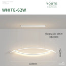 Axyaa Modern Minimalist Dining Table Pendant Lights with LED Bar Hanging Fixtures
