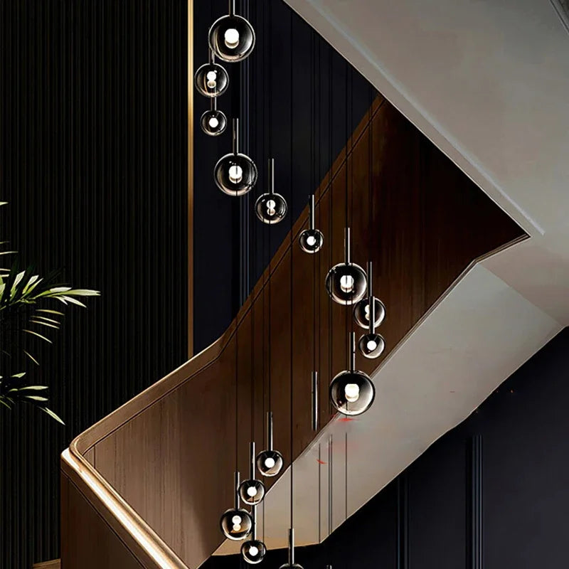 Axyaa Nordic Stair Chandelier Living Room Dining Pendant Ceiling Light Home Indoor Lighting