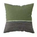 Axyaa Striped Daisy Abstract Art Pillowcase - Home Decor Square Cushion Cover