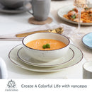 Axyaa Navia-LH Stoneware Ceramic Dinnerware Set - Dinner, Dessert Plate, Bowl, Mug