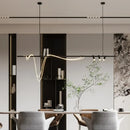 Axyaa Curved Line LED Chandelier for Nordic Minimalist Art Restaurant Bar