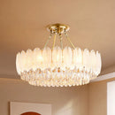 Axyaa Crystal Chandelier Stair Pendant Lamp Living Room Interior Lighting