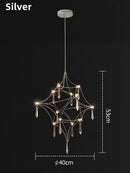 Axyaa Firefly Star Crystal Chandelier for Elegant Spaces