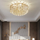 Axyaa Modern Crystal Ceiling Chandelier LED Pendant Light for Living Room Bedroom