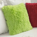 Axyaa Cozy Plush Cushion Cover 45x45cm White Grey Decor Pillowcase