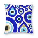 Evil Eye Black Art Cushion Cover Mystery Spirit Pillowcase by Axyaa